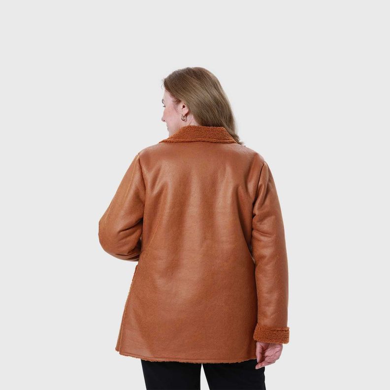 Chaqueta Mujer Pu Camel-2