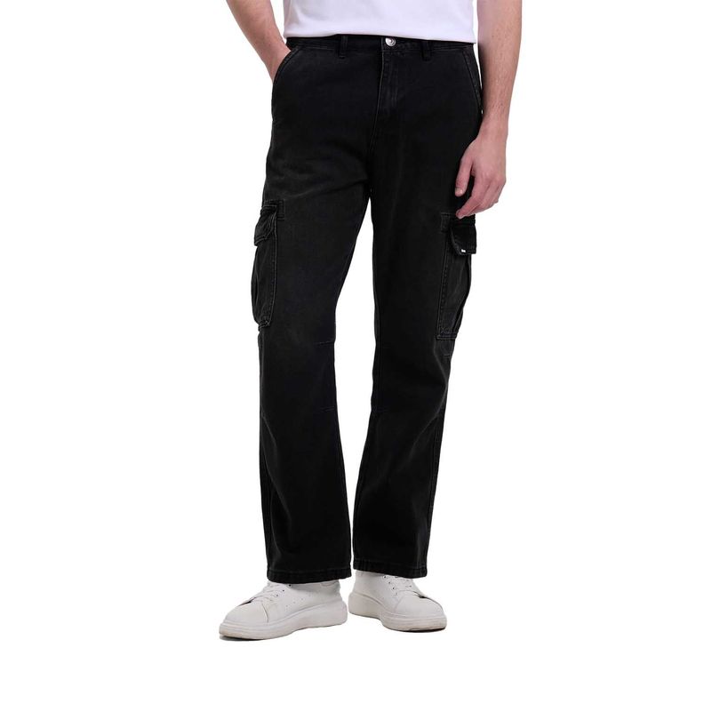 Jeans Hombre Cargo Oxidado Negro Fashion's Park-0