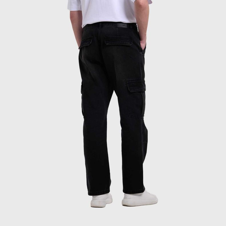 Jeans Hombre Cargo Oxidado Negro Fashion's Park-2