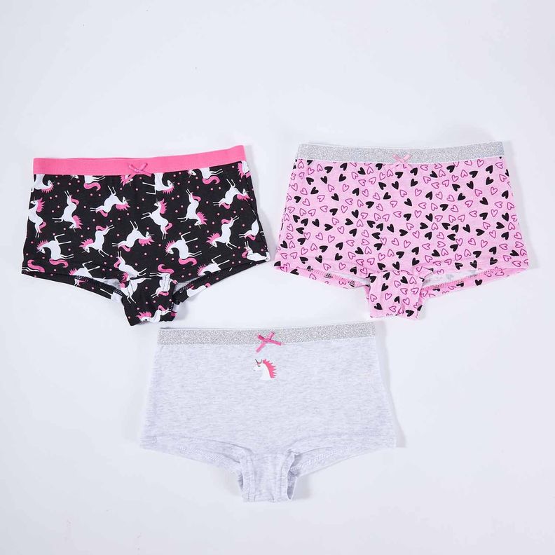 Calzón Niña Tripack Pantaleta Fucsia-0