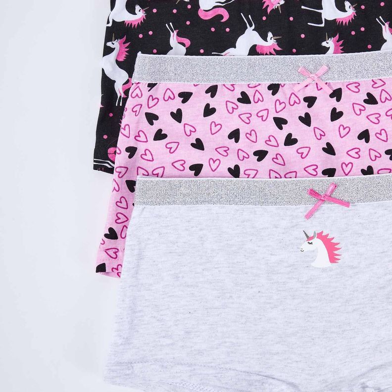 Calzón Niña Tripack Pantaleta Fucsia-1