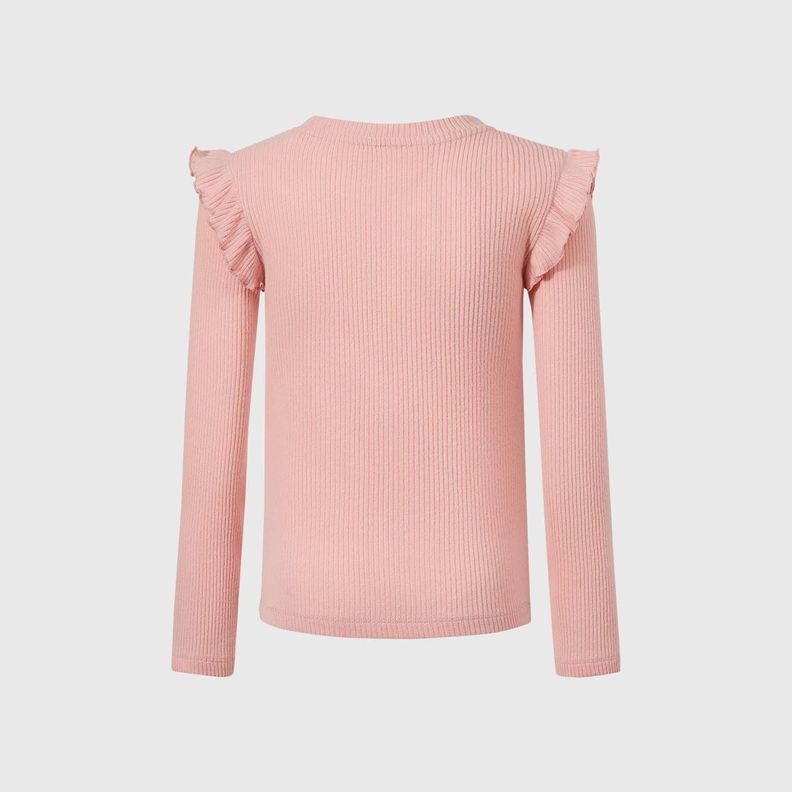 Polera Niña Con Vuelos Rosado-1