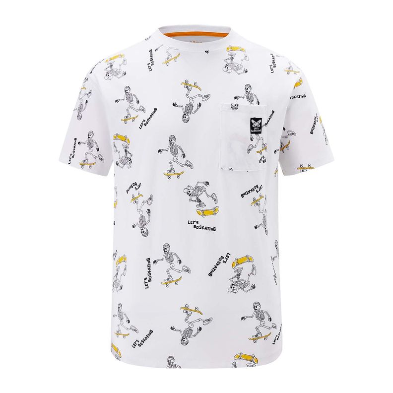 Polera Niño Full Print Oversize Blanco Fashion's Park-0