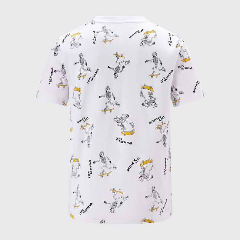 Polera Niño Full Print Oversize Blanco Fashion's Park-1