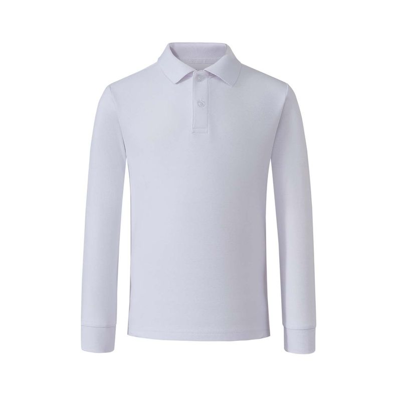Polera Escolar Infantil Unisex Pique Blanco Fashion's Park-0