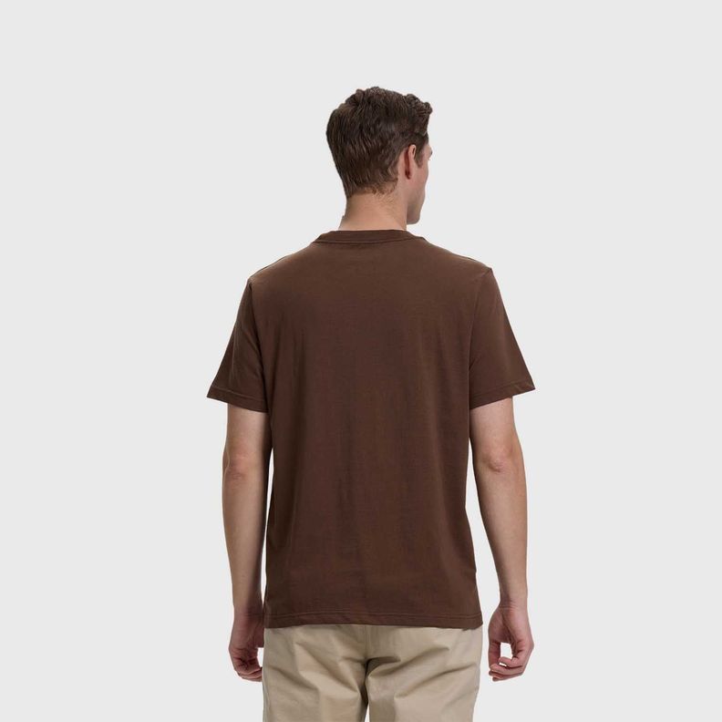 Polera Hombre Básica Con Bolsillo Chocolate Fashion's Park-2