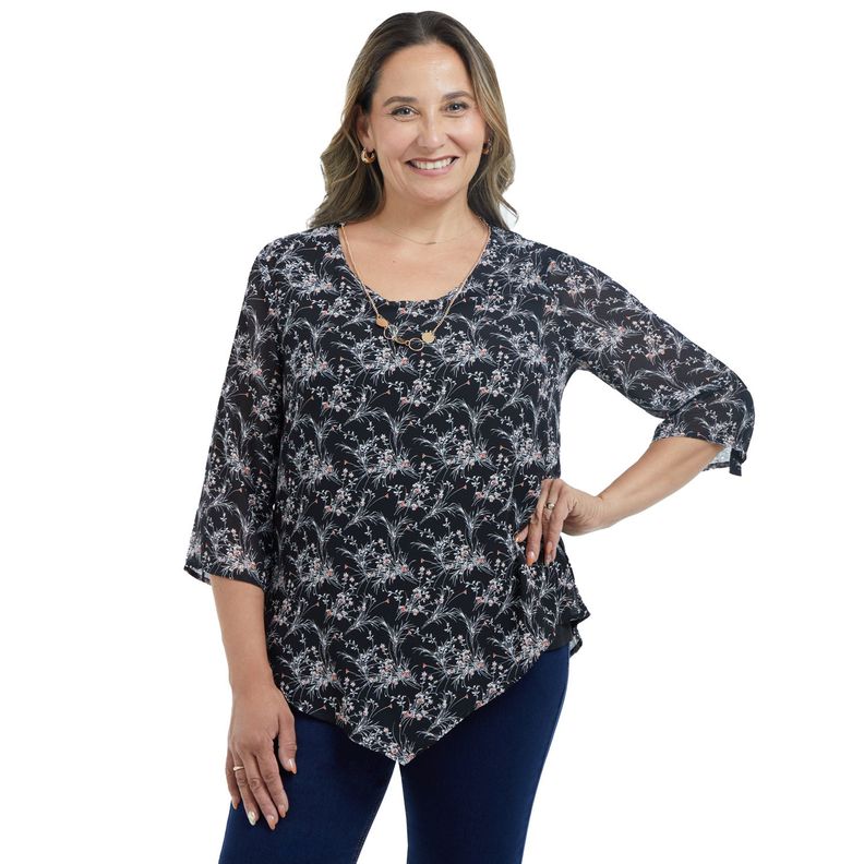Blusa Rapport En Punta Coral Mujer-0