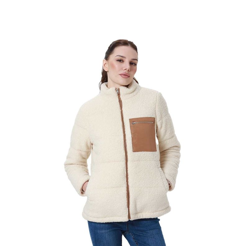 Polar Mujer Tipo Chaqueta Puffa Arena-0