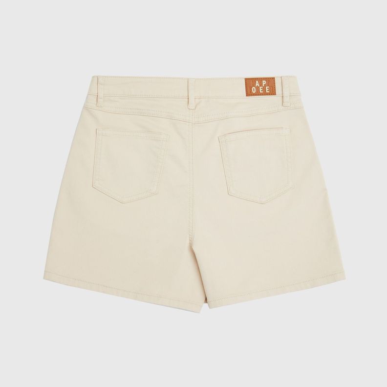 Falda Short Gabardina Beige Niña-1