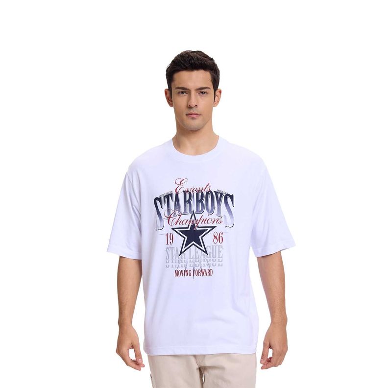 Polera Hombre Sport Oversize Blanco Fashion's Park-0