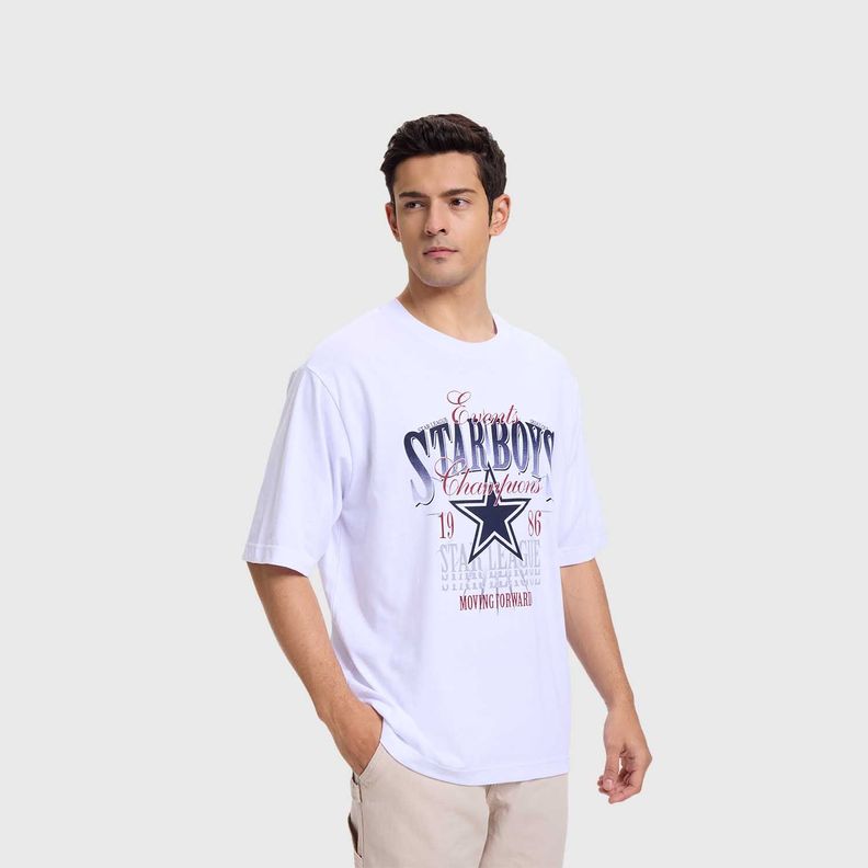 Polera Hombre Sport Oversize Blanco Fashion's Park-1