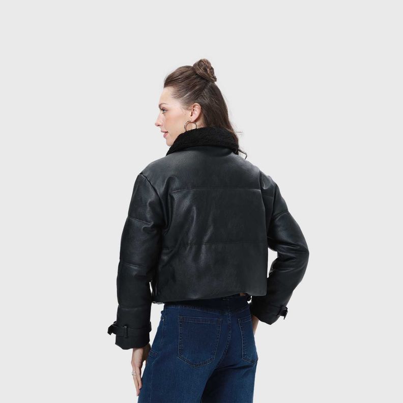 Parka Mujer Puffa Chiporro Negro I-2