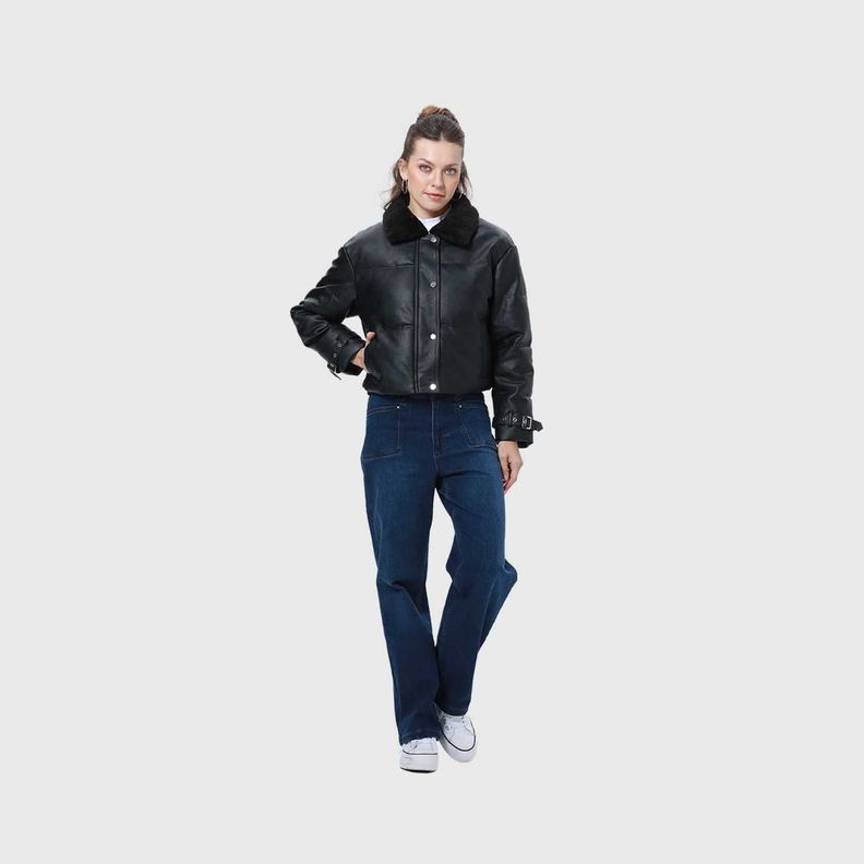 Parka Mujer Puffa Chiporro Negro I-3
