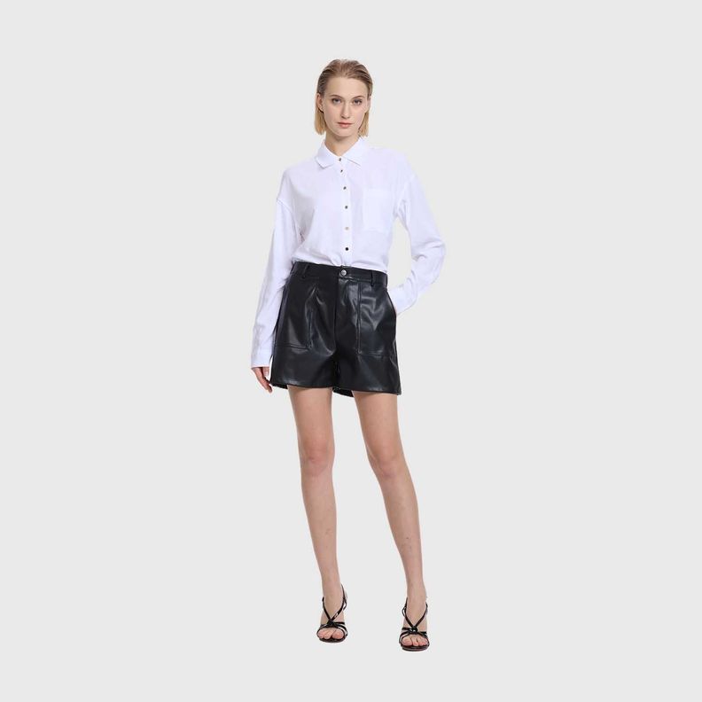 Short Mujer Bolsillo Cargo Negro Fashion's Park-3