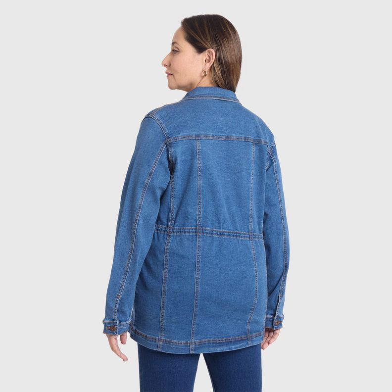 Chaqueta Mujer Mezclilla Azul Claro Fashion's Park-2