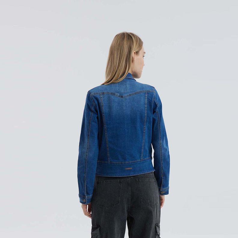 Chaqueta Mujer Clásica Azul Claro-1