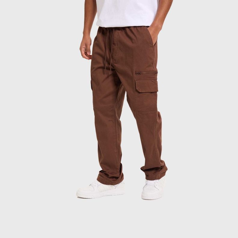 Pantalón Hombre Cargo Pretina Chocolate Fashion's Park-1