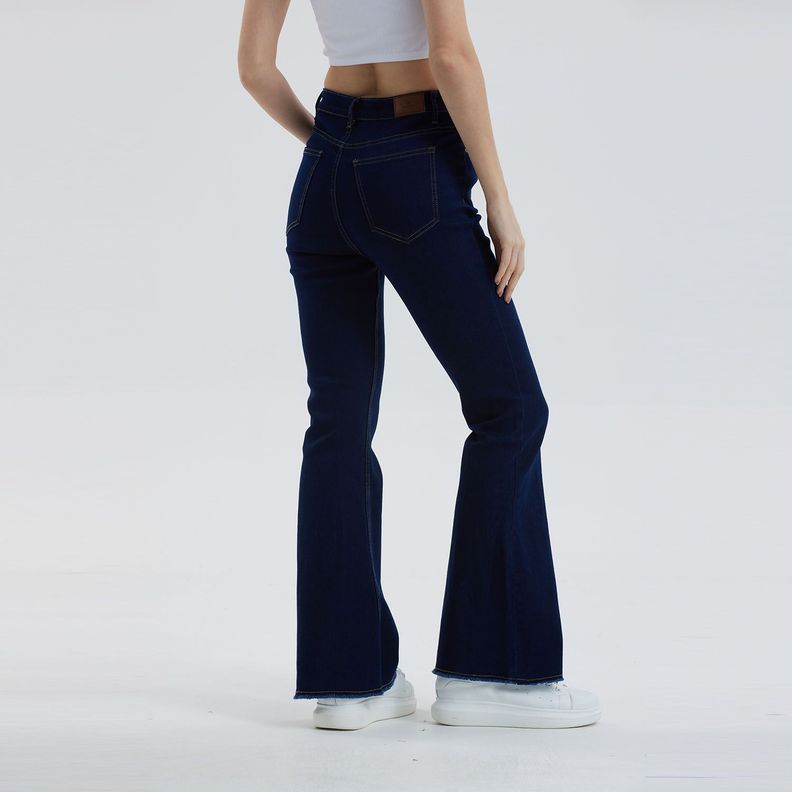 Jeans Mujer Flare Monse Azul Oscuro-2