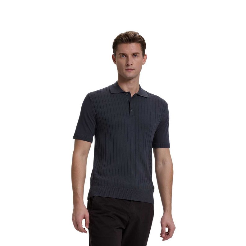 Polera Hombre Textura Linea Marengo Fashion's Park-0