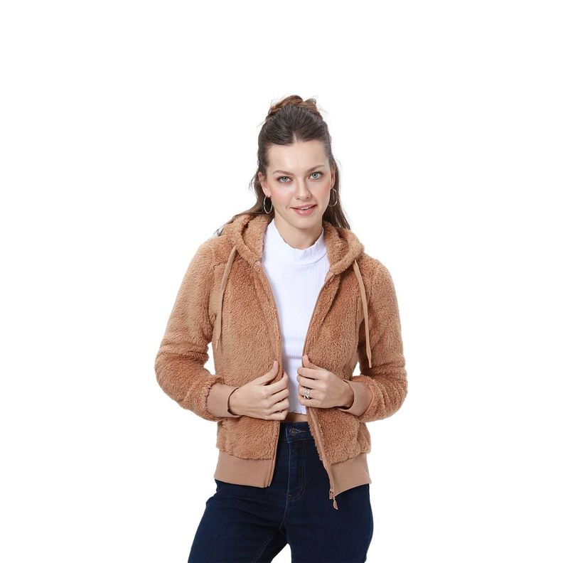 Polar Mujer Peludo Camel-0