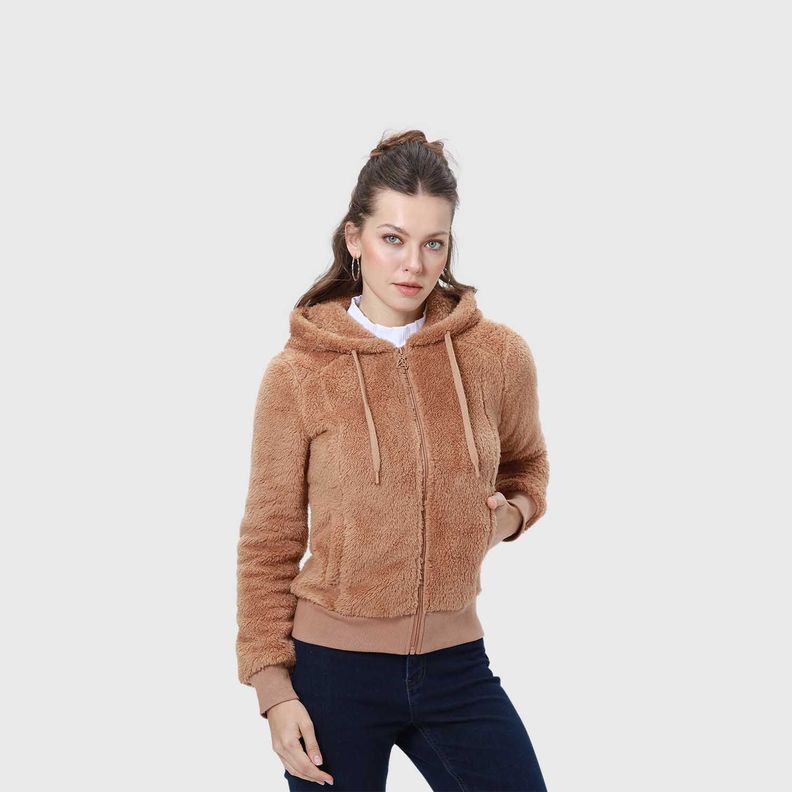 Polar Mujer Peludo Camel-1