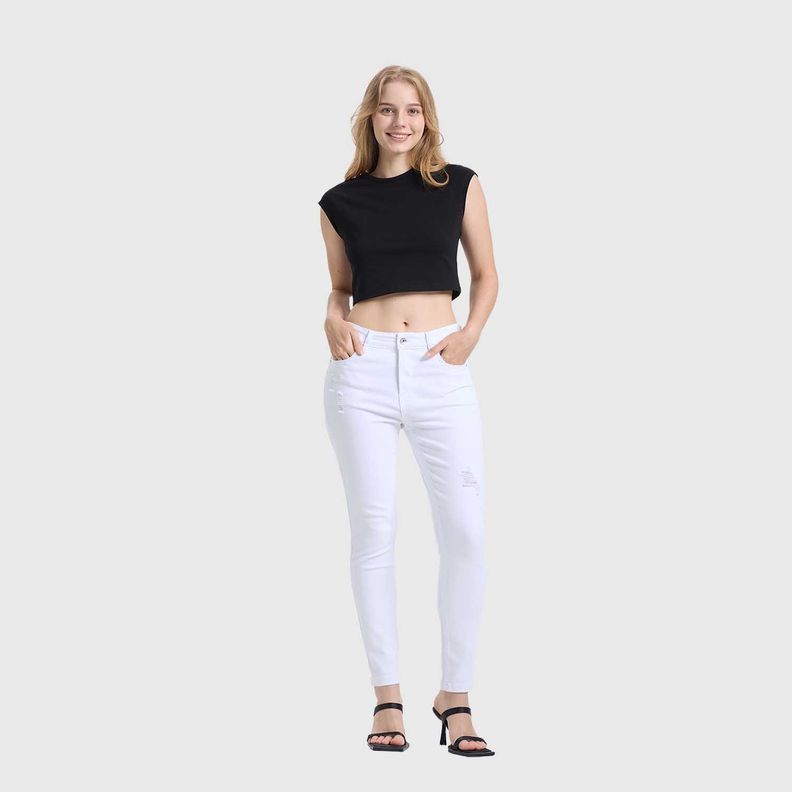 Jeans Mujer Super Skinny Lia Lavado Blanco Fashion's Park-3