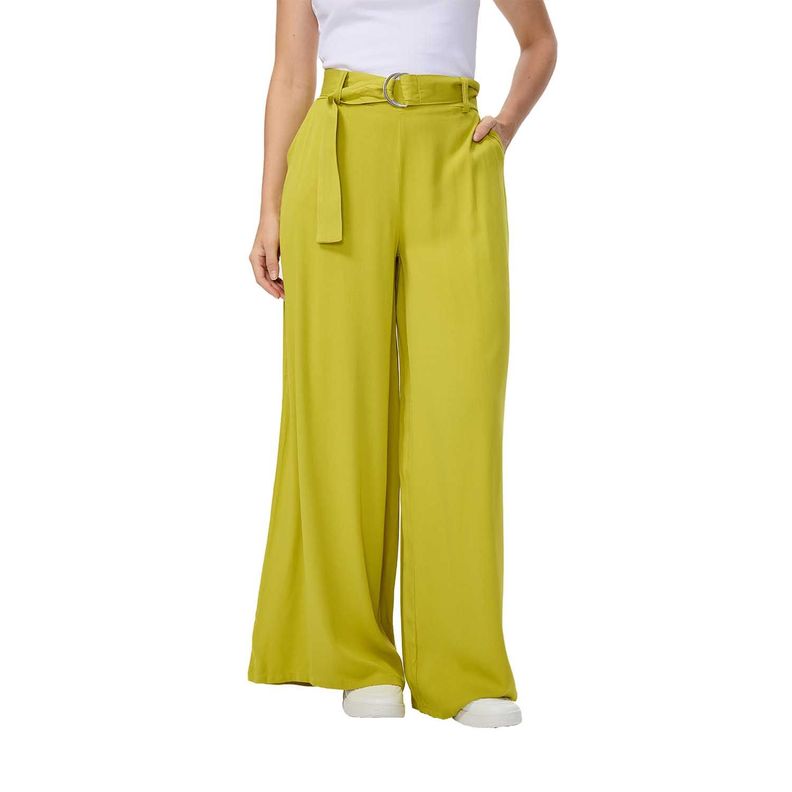 Pantalón Mujer Palazzo Verde Claro Fashions Park-0