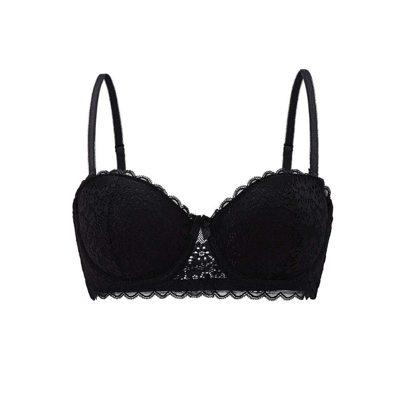Sostén Mujer Strapless Encaje Negro Fashion's Park-0