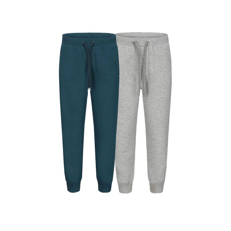 Pantalón Buzo Niño Bipack Azul Petroleo-0