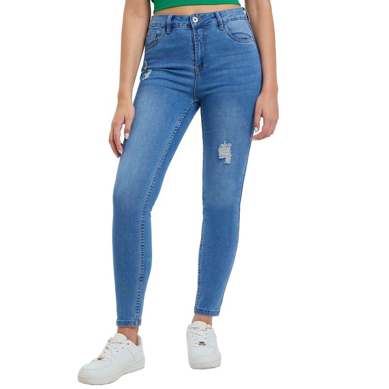 Jeans Super Skinny Lia Azul Claro Mujer-0