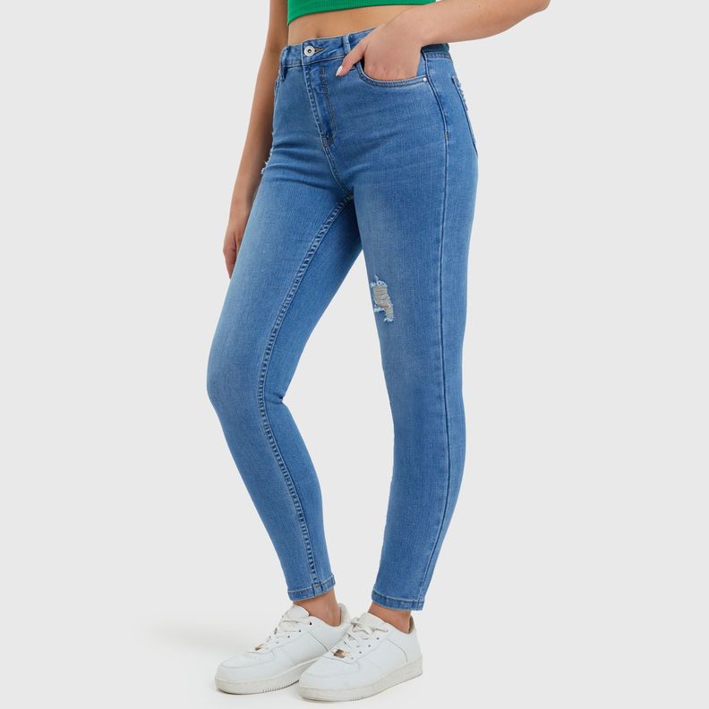Jeans Super Skinny Lia Azul Claro Mujer-1