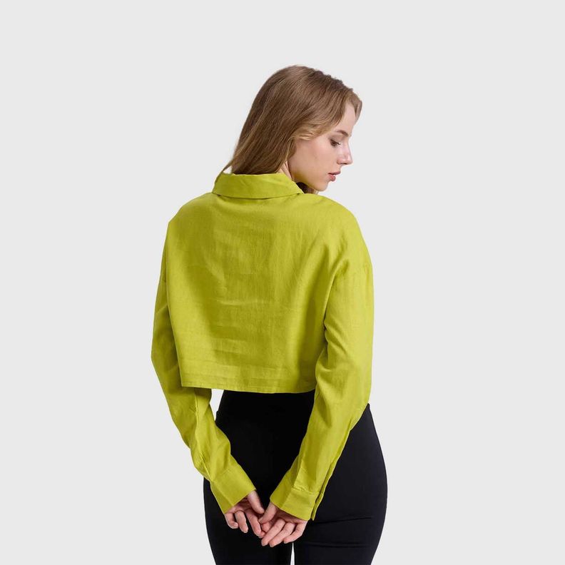 Blusa Mujer Cropped Verde Claro Fashions Park-2