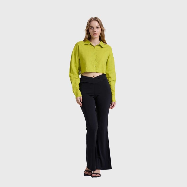 Blusa Mujer Cropped Verde Claro Fashions Park-3