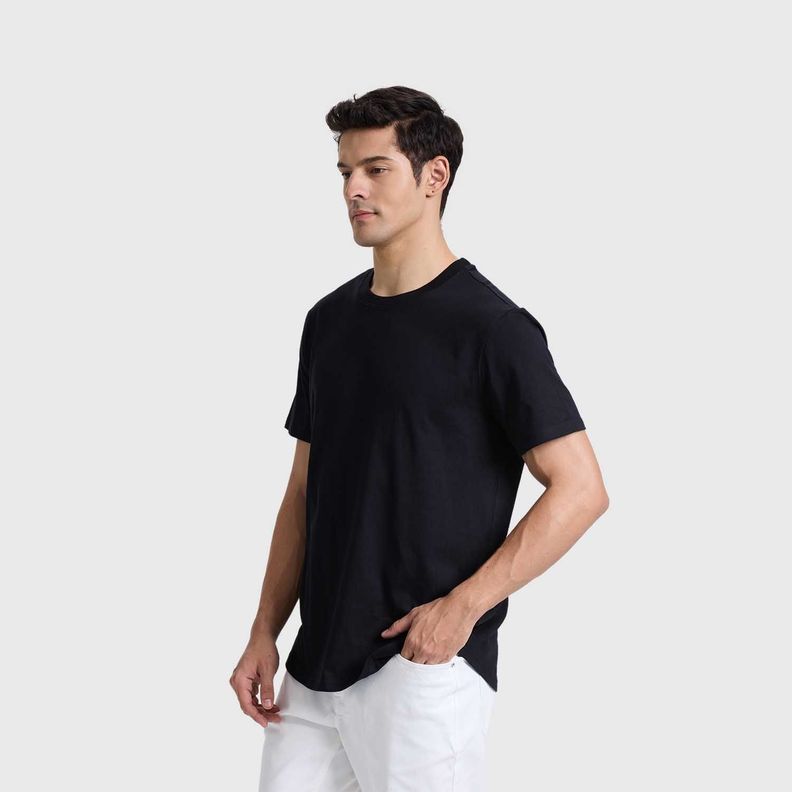 Polera Hombre Long Fit Básica Negro Fashions Park-1