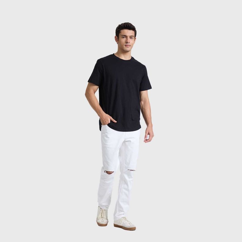 Polera Hombre Long Fit Básica Negro Fashions Park-3