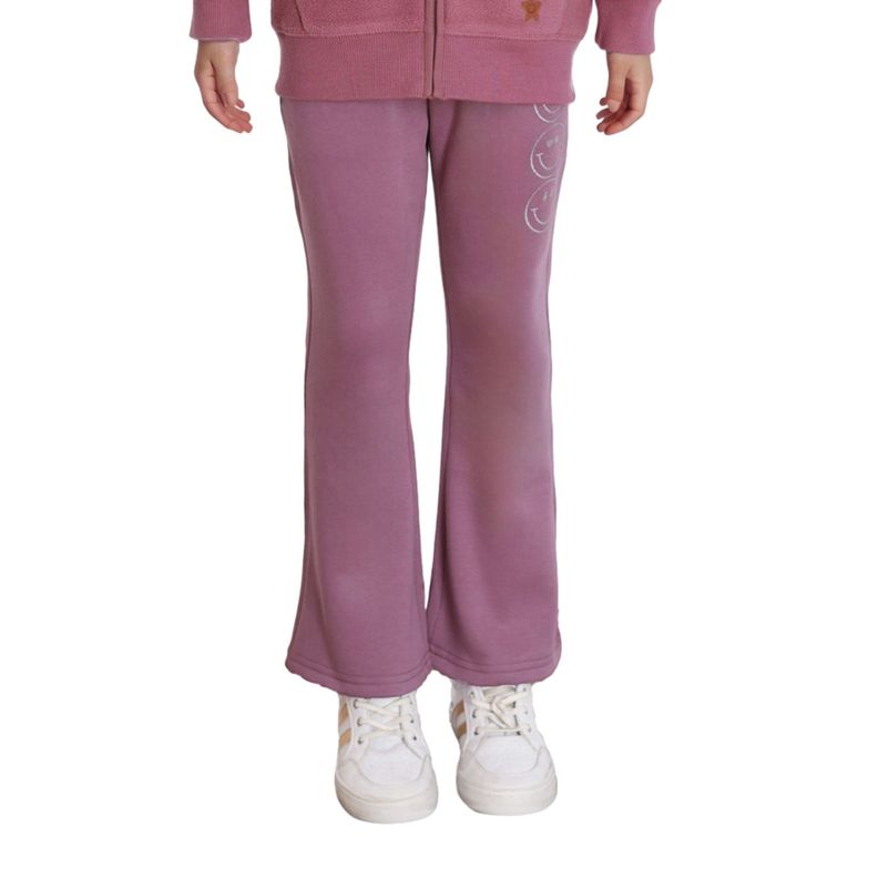 Pantalón Buzo Niña Flare Polar Interior Malva-0