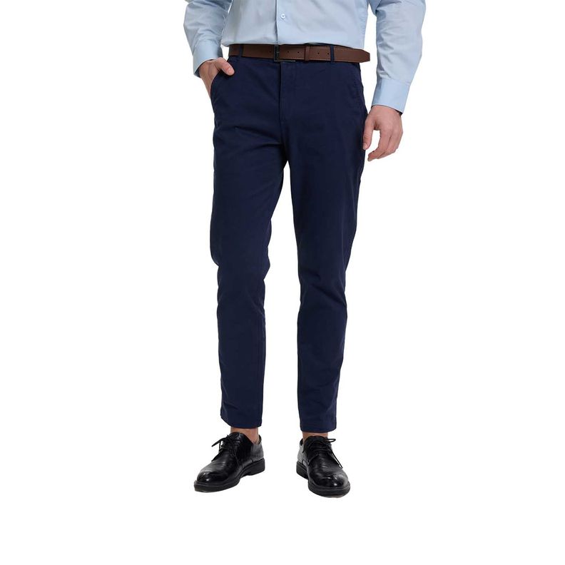 Pantalón Hombre Chino Cinturon Azul Marino Fashion's Park-0
