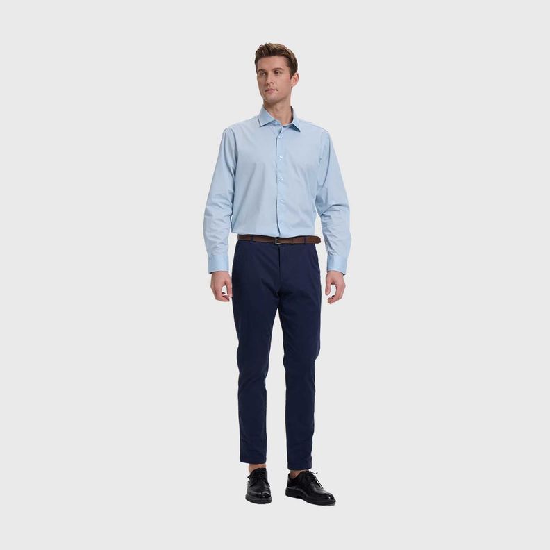 Pantalón Hombre Chino Cinturon Azul Marino Fashion's Park-3