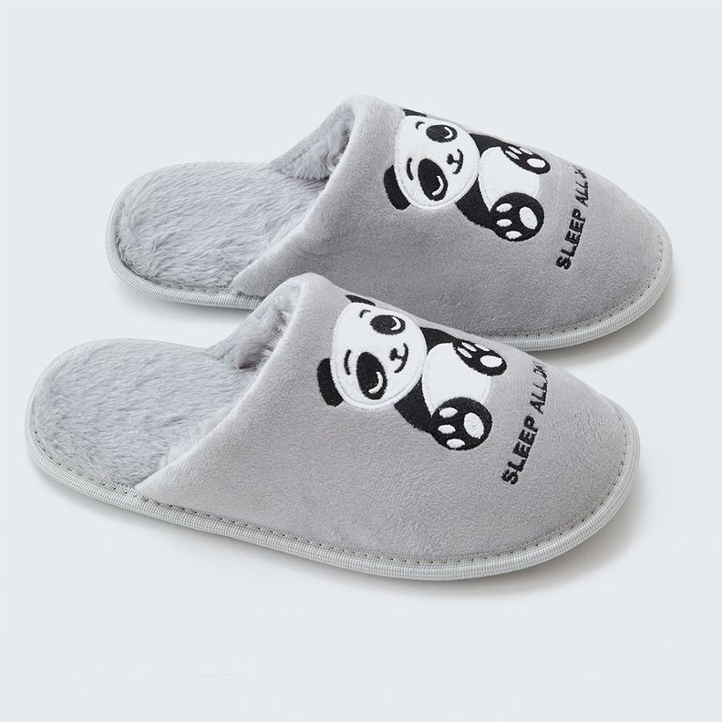 Pantufla Mujer Polar Gris Fashion´s Park-1