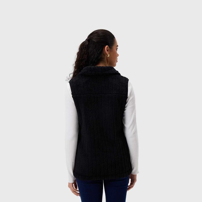 Polar Mujer Peludo Con Textura Negro Fsp Iv Fashion's Park-2