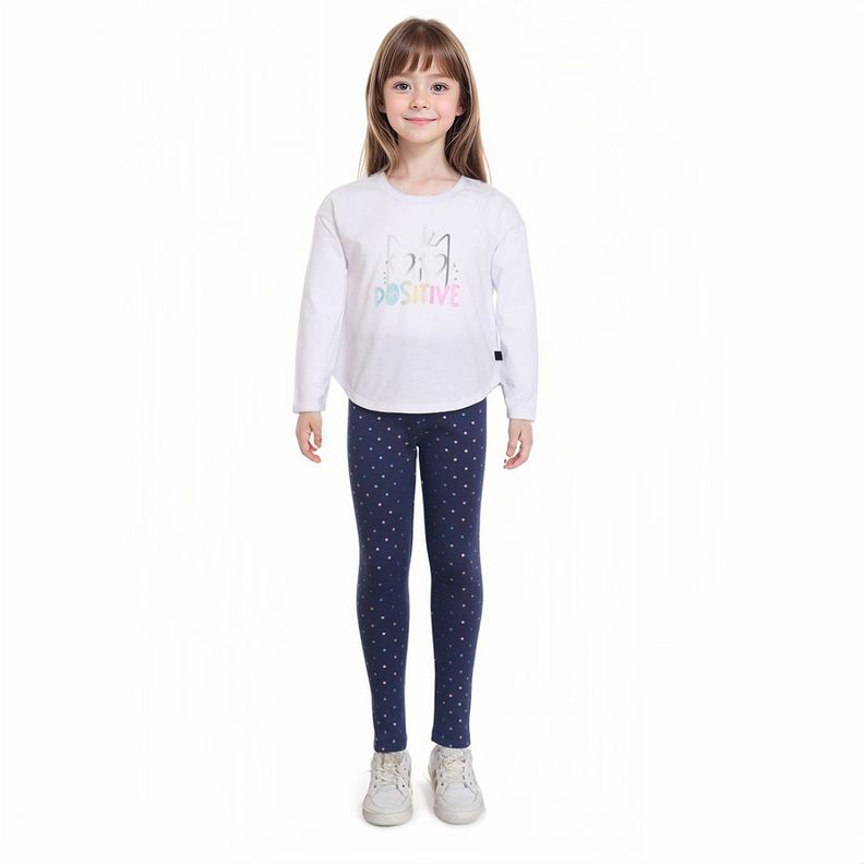 Calza Niña Mini Print Azul-2