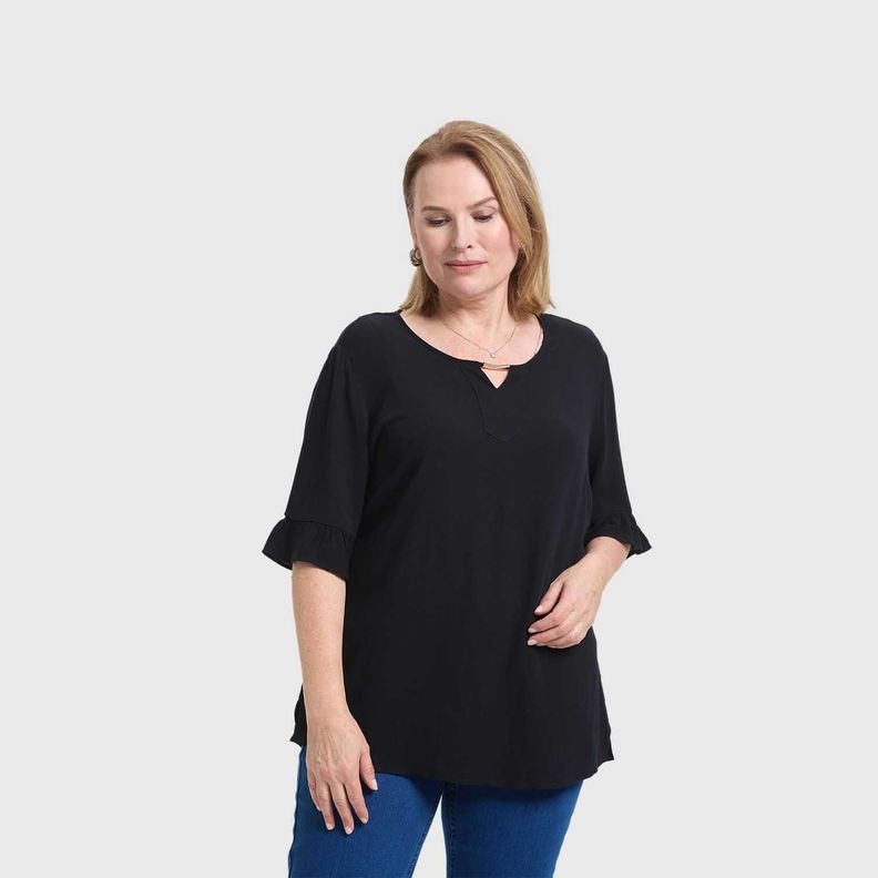 Blusa Mujer Vuelo Negro Fashion's Park-1