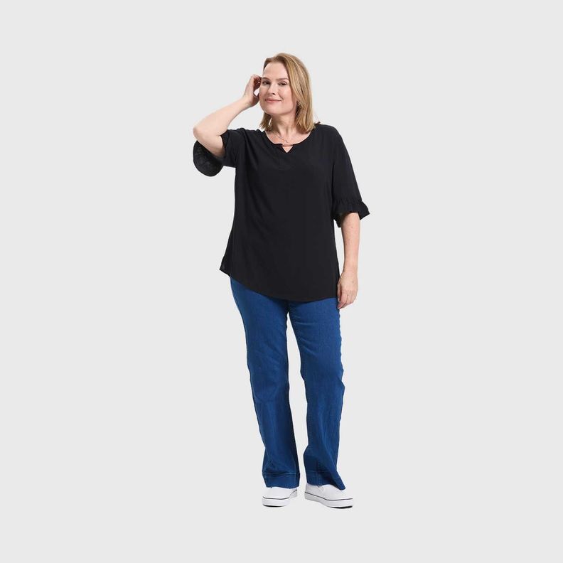 Blusa Mujer Vuelo Negro Fashion's Park-3