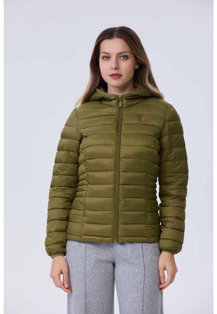 Parka Mujer Corta Verde