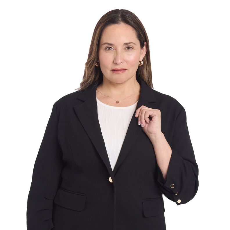 Blazer Mujer Manga Recogida Negro Fashion´s Park-0