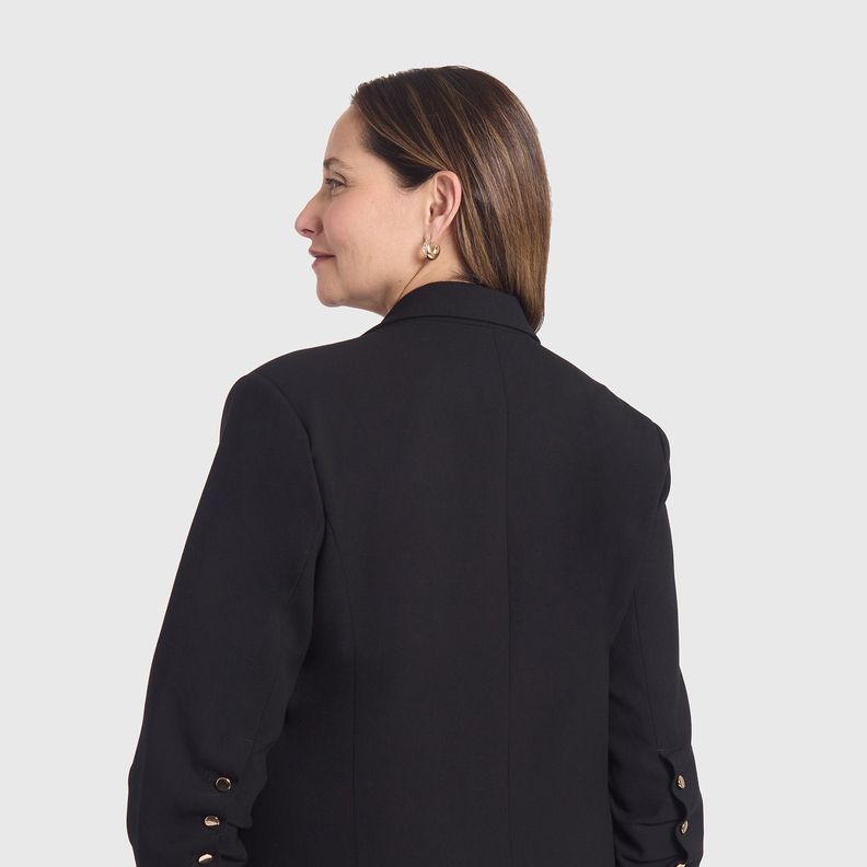 Blazer Mujer Manga Recogida Negro Fashion´s Park-2
