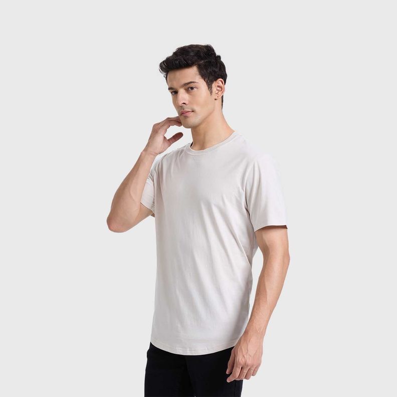 Polera Hombre Long Fit Básica Beige Fashions Park-1