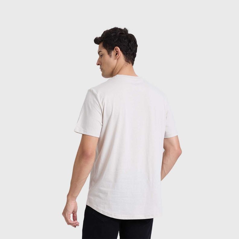 Polera Hombre Long Fit Básica Beige Fashions Park-2