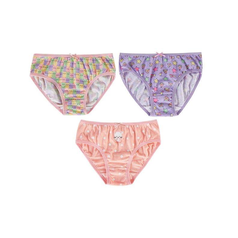 Calzón Niña Tripack Full Rapport Rosado Fashions Park-0