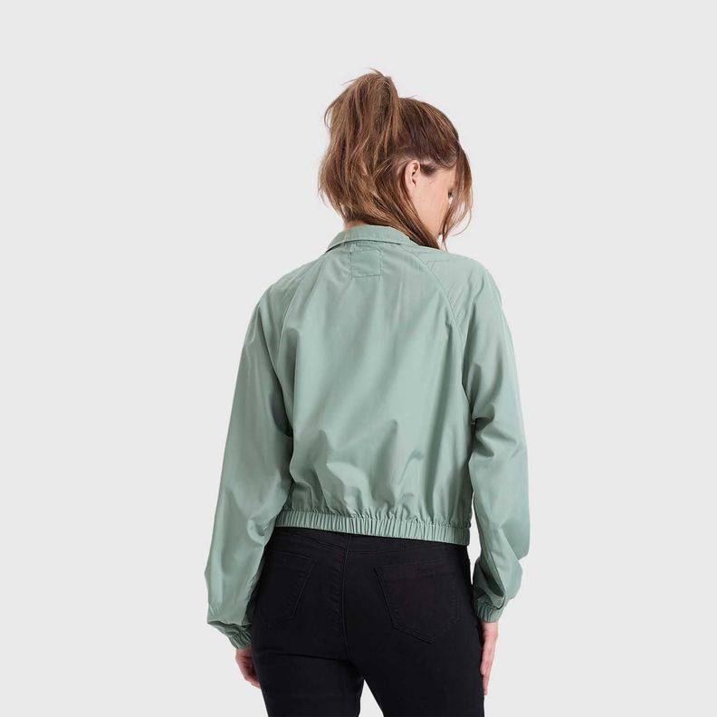 Chaqueta Mujer Cortaviento Verde Olivo Claro Fashion's Park-2